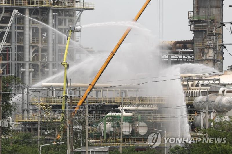 2022년 5월 당시 에쓰오일 화재 진화 현장