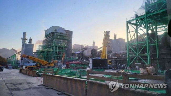 2022년 2월 사망사고가 발생한 쌍용씨앤이 동해공장 모습